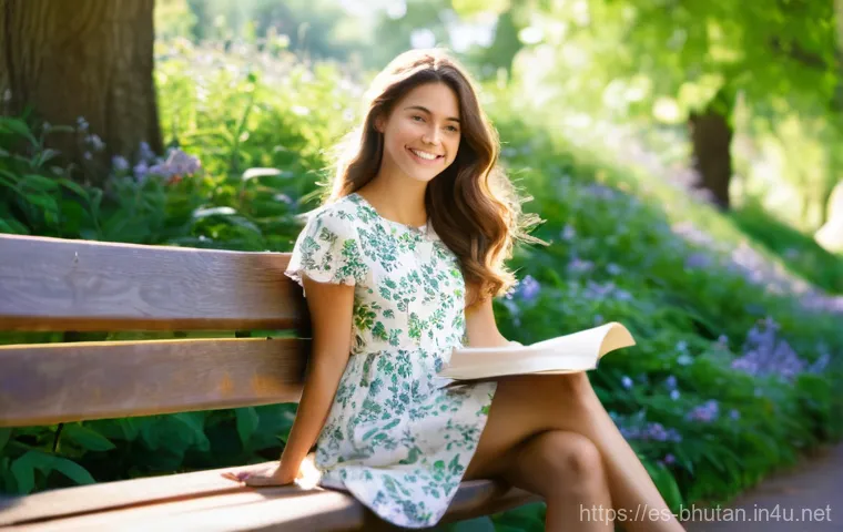 부탄의 커피 문화 - **Prompt:** A young woman, approximately 20-25 years old, with long, wavy brown hair, is sitting pea...